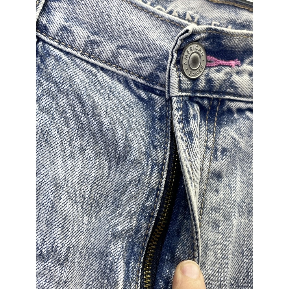 American Eagle Outfitters Jeans Womens 10 Blue Boyfriend Acid Wash Rainbow - Picture 6 of 13